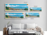 Manizales, Colombia Panoramic Travel Poster Canvas Print, Manizales, Colombia Painting, Colombia Art, Manizales Travel Art, Guest Room Painting