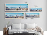 Mecca, Saudi Arabia Travel Poster Panoramic Canvas Print, Mecca, Saudi Arabia Painting, Saudi Arabia Art, Mecca Travel Art, Guest Room Painting