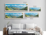 Panoramic Travel Poster Milagro, Ecuador Canvas Print, Milagro, Ecuador Painting, Ecuador Art, Milagro Travel Art, Guest Room Painting