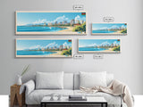 Mombasa, Kenya Travel Poster Panoramic Canvas Print, Mombasa, Kenya Painting, Kenya Art, Mombasa Travel Art, Guest Room Painting