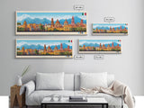 Morelia, Mexico Panoramic Travel Poster Canvas Print, Morelia, Mexico Painting, Mexico Art, Morelia Travel Art, Living Room Painting