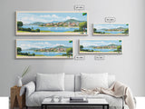 Mwanza, Tanzania Panoramic Travel Poster Canvas Print, Mwanza, Tanzania Painting, Tanzania Art, Mwanza Panoramic Travel Art, Travel Painting