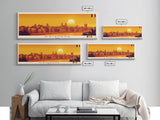 N'Djamena, Chad Panoramic Travel Poster Canvas Print, N'Djamena, Chad Painting, Chad Art, N'Djamena Travel Art, Guest Room Painting