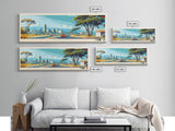 Nakuru, Kenya Travel Poster Panoramic Canvas Print, Nakuru, Kenya Painting, Kenya Art, Nakuru Travel Art, Guest Room Painting