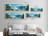 Nova Iguacu, Brazil Panoramic Travel Poster Canvas Print, Nova Iguacu, Brazil Painting, Brazil Art, Nova Iguacu Travel Art, Guest Room Painting