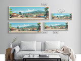 Obuasi, Ghana Panoramic Travel Poster Canvas Print, Obuasi, Ghana Painting, Ghana Art, Obuasi Panoramic Travel Art, Travel Painting