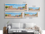 Ouagadougou, Burkina Faso Panoramic Travel Poster Canvas Print, Ouagadougou, Burkina Faso Painting, Burkina Faso Art, Ouagadougou Panoramic Travel Art, Travel Painting