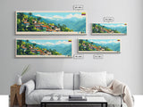 Pereira, Colombia Panoramic Travel Poster Canvas Print, Pereira, Colombia Painting, Colombia Art, Pereira Travel Art, Guest Room Painting