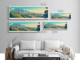 Pietermaritzburg, South Africa Panoramic Travel Poster Canvas Print, Pietermaritzburg, South Africa Painting, South Africa Art, Pietermaritzburg Travel Art, Living Room Painting