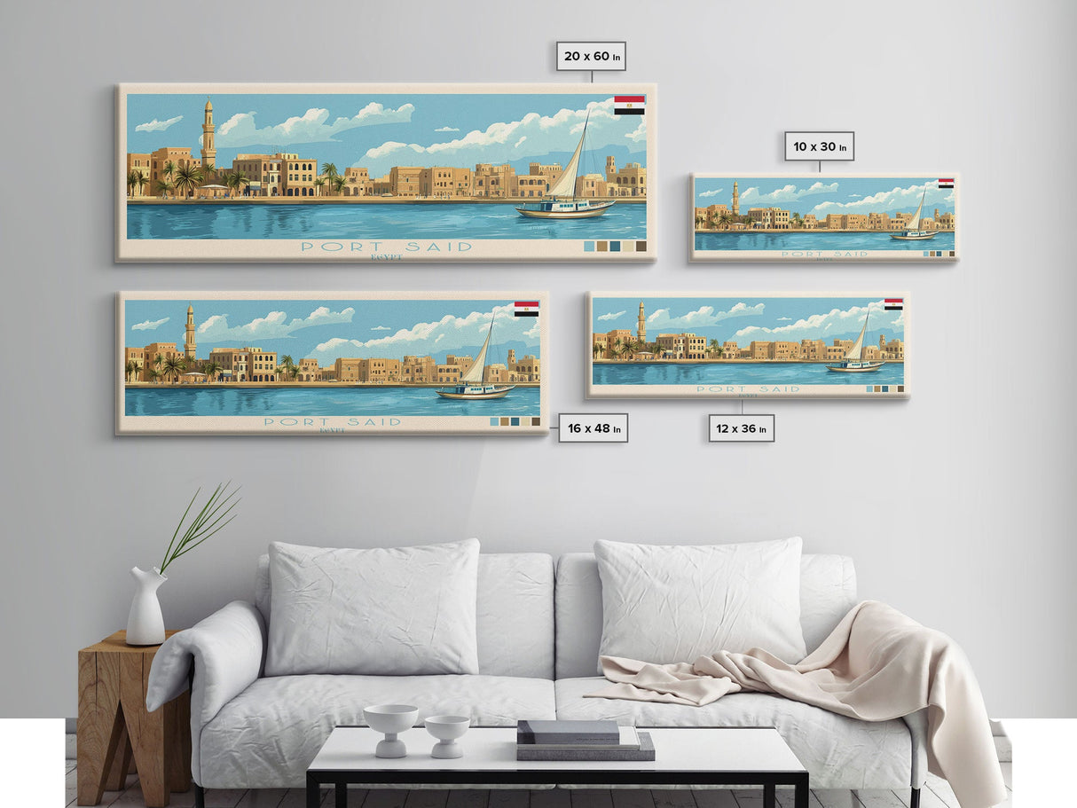 Porto Alegre, Brazil Panoramic Travel Poster Canvas Print, Porto Alegre, Brazil Painting, Brazil Art, Porto Alegre Travel Art, Living Room Painting