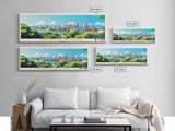 Port Said, Egypt Travel Poster Panoramic Canvas Print, Port Said, Egypt Painting, Egypt Art, Port Said Travel Art, Guest Room Painting