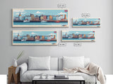 Port Sudan,  Sudan Panoramic Travel Poster Canvas Print, Port Sudan,  Sudan Painting,  Sudan Art, Port Sudan Travel Art, Guest Room Painting