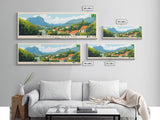 Ribeirao Preto, Brazil Panoramic Travel Poster Canvas Print, Ribeirao Preto, Brazil Painting, Brazil Art, Ribeirao Preto Panoramic Travel Art, Travel Painting