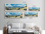 Riberalta, Bolivia Panoramic Travel Poster Canvas Print, Riberalta, Bolivia Painting, Bolivia Art, Riberalta Travel Art, Guest Room Painting