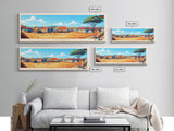 Ruiru, Kenya Panoramic Travel Poster Canvas Print, Ruiru, Kenya Painting, Kenya Art, Ruiru Travel Art, Living Room Painting