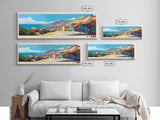 San Bernardo, Chile Panoramic Travel Poster Canvas Print, San Bernardo, Chile Painting, Chile Art, San Bernardo Travel Art, Living Room Painting