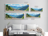 San Juan de Pasto, Colombia Travel Poster Panoramic Canvas Print, San Juan de Pasto, Colombia Painting, Colombia Art, San Juan de Pasto Travel Art, Guest Room Painting