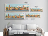 San Luis, Argentina Panoramic Travel Poster Canvas Print, San Luis, Argentina Painting, Argentina Art, San Luis Travel Art, Guest Room Painting