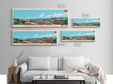 Sekondi-Takoradi, Ghana Panoramic Travel Poster Canvas Print, Sekondi-Takoradi, Ghana Painting, Ghana Art, Sekondi-Takoradi Panoramic Travel Art, Travel Painting