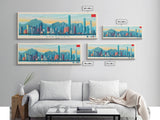 Panoramic Travel Poster Shenzhen, China Canvas Print, Shenzhen, China Painting, China Art, Shenzhen Travel Art, Guest Room Painting