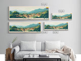 Sincelejo, Colombia Panoramic Travel Poster Canvas Print, Sincelejo, Colombia Painting, Colombia Art, Sincelejo Travel Art, Living Room Painting