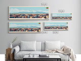 Sodo, Ethiopia Panoramic Travel Poster Canvas Print, Sodo, Ethiopia Painting, Ethiopia Art, Sodo Panoramic Travel Art, Travel Painting