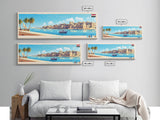 Suez, Egypt Travel Poster Panoramic Canvas Print, Suez, Egypt Painting, Egypt Art, Suez Travel Art, Guest Room Painting