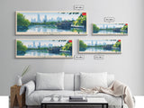 Suzhou, China Panoramic Travel Poster Canvas Print, Suzhou, China Painting, China Art, Suzhou Travel Art, Living Room Painting