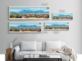 Tarija, Bolivia Panoramic Travel Poster Canvas Print, Tarija, Bolivia Painting, Bolivia Art, Tarija Travel Art, Living Room Painting