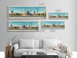 Tashkent, Uzbekistan Travel Poster Panoramic Canvas Print, Tashkent, Uzbekistan Painting, Uzbekistan Art, Tashkent Travel Art, Guest Room Painting