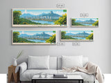 Teresina, Brazil Travel Poster Panoramic Canvas Print, Teresina, Brazil Painting, Brazil Art, Teresina Travel Art, Guest Room Painting