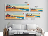 Teshie, Ghana Travel Poster Panoramic Canvas Print, Teshie, Ghana Painting, Ghana Art, Teshie Travel Art, Guest Room Painting