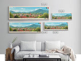 Tlajomulco, Mexico Travel Poster Panoramic Canvas Print, Tlajomulco, Mexico Painting, Mexico Art, Tlajomulco Travel Art, Guest Room Painting