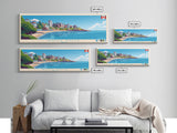 White Rock, Canada Travel Poster Panoramic Canvas Print, White Rock, Canada Painting, Canada Art, White Rock Travel Art, Guest Room Painting