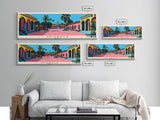 Apodaca, Mexico Panoramic Canvas Print, Apodaca, Mexico Painting, Mexico Art, Apodaca Travel Poster, Travel Art, Vacation Gift