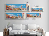 Arequipa, Peru Panoramic Canvas Print, Arequipa, Peru Painting, Peru Art, Arequipa Travel Poster, Travel Art, Guest Room Painting