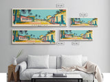 Ashaiman, Ghana Panoramic Canvas Print, Ashaiman, Ghana Painting, Ghana Art, Ashaiman Travel Poster, Travel Art, Guest Room Painting