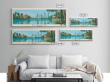 Bangkok, Thailand Panoramic Canvas Print, Bangkok, Thailand Painting, Thailand Art, Bangkok Travel Poster, Travel Art, Living Room Painting