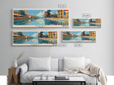 Bekasi, Indonesia Panoramic Canvas Print, Bekasi, Indonesia Painting, Indonesia Art, Bekasi Travel Poster, Travel Art, Guest Room Painting