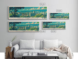 Belo Horizonte, Brazil Panoramic Canvas Print, Belo Horizonte, Brazil Painting, Brazil Art, Belo Horizonte Travel Poster, Travel Art, Guest Room Painting