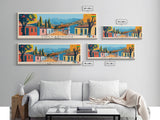 Colcapirhua, Bolivia Panoramic Canvas Print, Colcapirhua, Bolivia Painting, Bolivia Art, Colcapirhua Travel Poster, Travel Art, Housewarming Gift