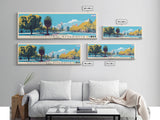 Comodoro Rivadavia, Argentina Panoramic Canvas Print, Comodoro Rivadavia, Argentina Painting, Argentina Art, Comodoro Rivadavia Travel Poster, Travel Art, Guest Room Painting