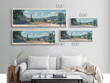 Cumbernauld, Scotland Panoramic Canvas Print, Cumbernauld, Scotland Painting, Scotland Art, Cumbernauld Travel Poster, Travel Art, Housewarming Gift