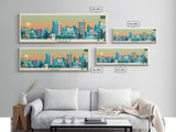 Dhaka, Bangladesh Panoramic Canvas Print, Dhaka, Bangladesh Painting, Bangladesh Art, Dhaka Travel Poster, Travel Art, Guest Room Painting