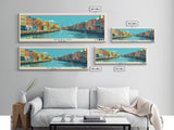 Dublin, Ireland Panoramic Canvas Print, Dublin, Ireland Painting, Ireland Art, Dublin Travel Poster, Travel Art, Guest Room Painting