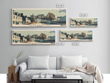 Dunfermline, Scotland Panoramic Canvas Print, Dunfermline, Scotland Painting, Scotland Art, Dunfermline Travel Poster, Travel Art, Living Room Painting