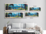 El Bosque, Chile Panoramic Canvas Print, El Bosque, Chile Painting, Chile Art, El Bosque Travel Poster, Travel Art, Guest Room Painting