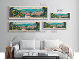 Envigado, Colombia Panoramic Canvas Print, Envigado, Colombia Painting, Colombia Art, Envigado Travel Poster, Travel Art, Guest Room Painting