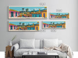 Esmeraldas, Ecuador Panoramic Canvas Print, Esmeraldas, Ecuador Painting, Ecuador Art, Esmeraldas Travel Poster, Travel Art, Guest Room Painting