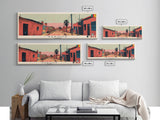 Garoua, Cameroon Panoramic Canvas Print, Garoua, Cameroon Painting, Cameroon Art, Garoua Travel Poster, Travel Art, Guest Room Painting